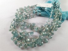Blue Zircon Faceted Pear Beads -- ZRCN35