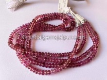 Rubellite Smooth Roundelle Shape Beads