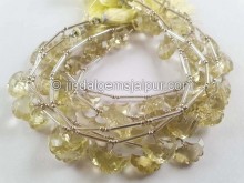 Lemon Quartz Faceted Eagle Beads