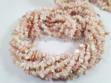 Pink Opal Smooth Chips Beads