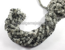 Black Rutile Smooth Roundelle Shape Beads