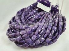 Charoite Faceted Chicklet Beads