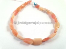 Pink Opal Faceted Chicklet Beads