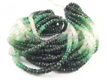 Emerald Shaded Faceted Big Beads -- EME55