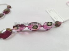 Watermelon Tourmaline Smooth Slices Beads