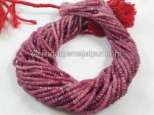 Natural Ruby Shaded Faceted Roundelle Beads -- RBY41