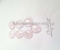 Pink Morganite Rose Cut Slices -- DEMRGT4