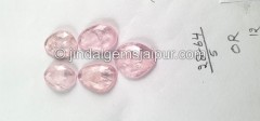 Morganite Rose Cut Slices