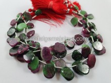 Ruby Zoisite Flat Table Cut Beads
