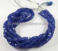 Tanzanite Step Cut Bolt Shape Beads