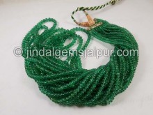 Emerald Smooth Roundelle Beads 3-5.5 MM