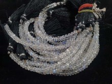 Rainbow Moonstone Faceted Roundelle Shape Beads