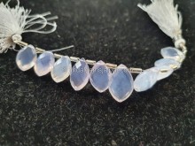 Scorolite Or Lavender Quartz Faceted Dolphin Pear Beads -- SCR36