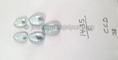 Milky Aquamarine Rose Cut Slices