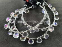 Rainbow Doublet Faceted Heart Beads
