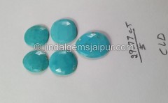 Turquoise Rose Cut Slices -- DETRQ195 Turquoise Rose Cut Slices -- DETRQ195