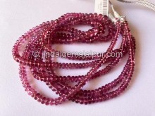 Rubellite Smooth Roundelle Shape Beads