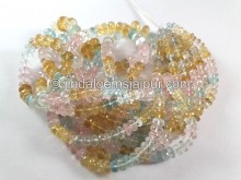 Multi Aquamarine Big Faceted Roundelle Beads -- AQMA235 Multi Aquamarine Big Faceted Roundelle Beads -- AQMA235