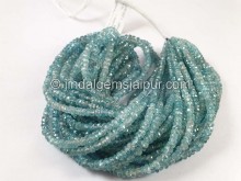 Blue Zircon Faceted Roundelle Beads