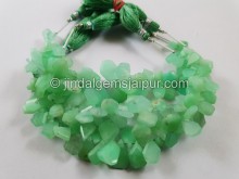 Mint Chrysoprase Flat Table Cut Fancy Beads