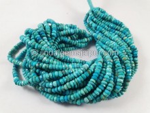 Turquoise Faceted Roundelle Small Beads -- TRQ290