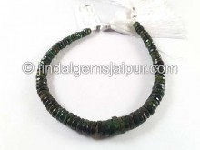 Green Tourmaline Faceted Tyre Beads -- TOURBG158 Green Tourmaline Faceted Tyre Beads -- TOURBG158