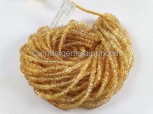 Yellow Sapphire Smooth Roundelle Beads -- SPPH187 Yellow Sapphire Smooth Roundelle Beads -- SPPH187