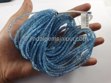 Devil Aquamarine Smooth Roundelle Beads Devil Aquamarine Smooth Roundelle Beads