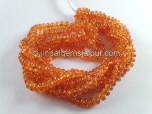 Mandarin Garnet smooth Roundelle Beads -- FSP70