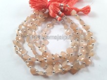 Peach Moonstone Faceted Pentagon Beads -- MONA104 Peach Moonstone Faceted Pentagon Beads -- MONA104