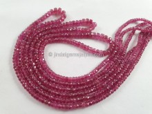 Rubellite Tourmaline Faceted Roundelle Beads -- RBLT68
