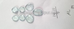 Milky Aquamarine Rose Cut Slices