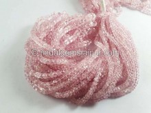 Morganite Faceted Roundelle Beads -- MRGT57