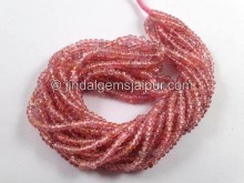Pink Spinel Smooth Roundelle Beads -- PNSP8