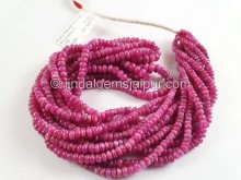 Ruby Natural Smooth Roundelle Beads