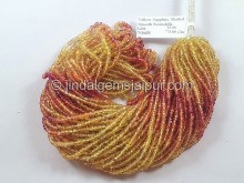 Multi Yellow Sapphire Smooth Roundelle Beads -- SPPH163 Multi Yellow Sapphire Smooth Roundelle Beads -- SPPH163