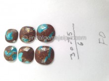 Copper Lava Mohave Turquoise Rose Cut Slices -- DETRQ227