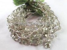 Green Amethyst Fancy Faceted Heart Beads