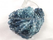 Santa Maria Aquamarine Shaded Faceted Oval Beads -- AQMA238 Santa Maria Aquamarine Shaded Faceted Oval Beads -- AQMA238