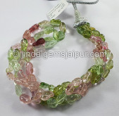 Pastel Tourmaline Mughal Cut Nuggets Shape Beads