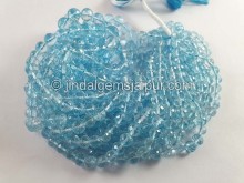 Sky Blue Topaz Faceted Round Big Beads
