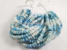 Sky Blue Hackmanite Smooth Roundelle Medium Shape Beads