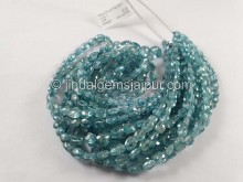 Blue Zircon Faceted Oval Beads -- ZRCN58