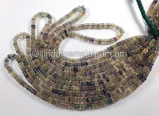 Fluorite Smooth Roundelle Shape Beads