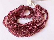 Rubellite Smooth Roundelle Shape Beads