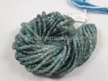 Blue Zircon Smooth Roundelle Beads -- ZRCN33