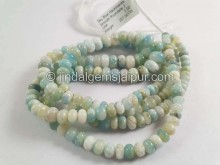 Sky Blue Hackmanite Smooth Roundelle Shape Beads