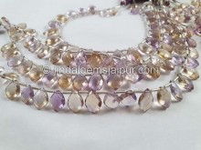 Ametrine Faceted Dolphin Pear Beads