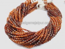Spessartite Shaded Faceted Coin Beads