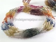 Multi Sapphire Faceted Drop Beads --  SPPH207